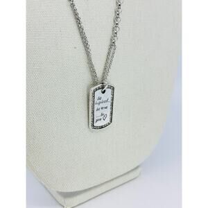 Chicos Necklace Inspirational "be you" Pendant Silver Tone Costume Jewelry